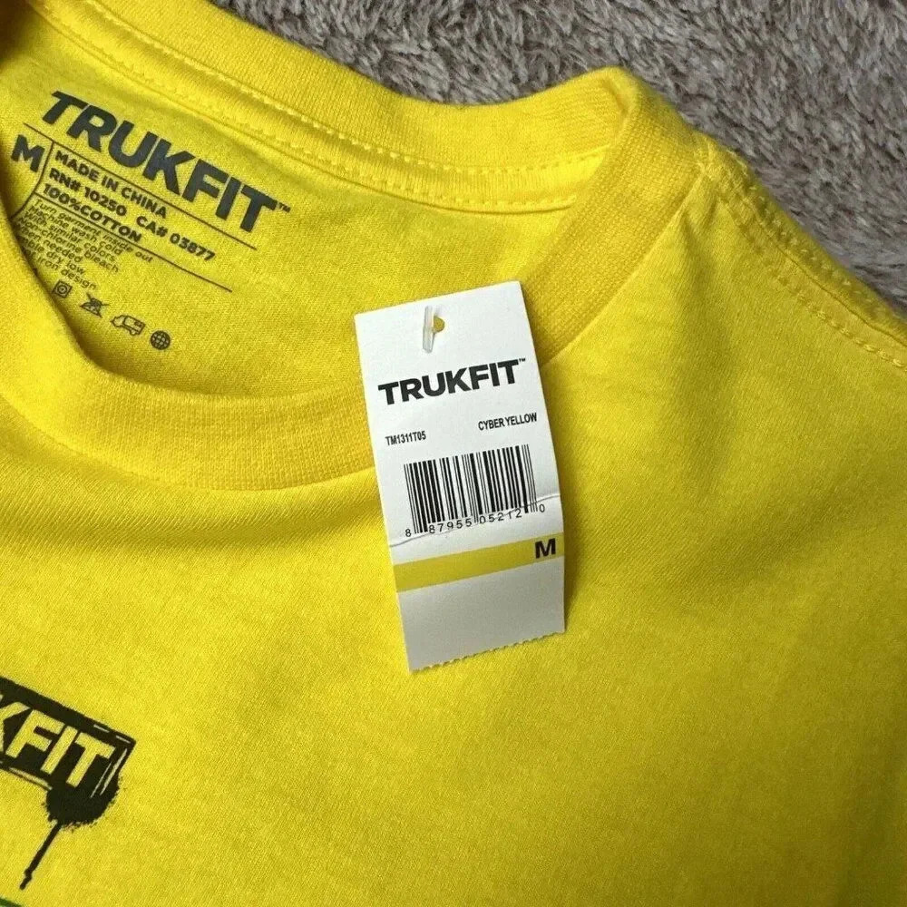 TRUKFIT Men’s Grind Graphic Cyber Yellow T-Shirt Size M - Picture 7 of 16